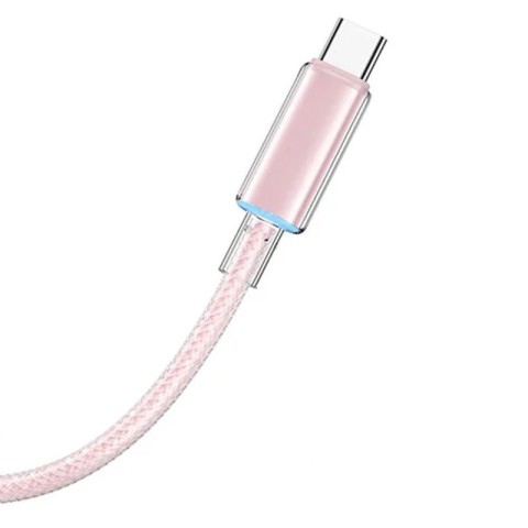 Дата кабель USAMS US-SJ659 Type-C to Lightning PD Cloud Series (1.2m) Pink
