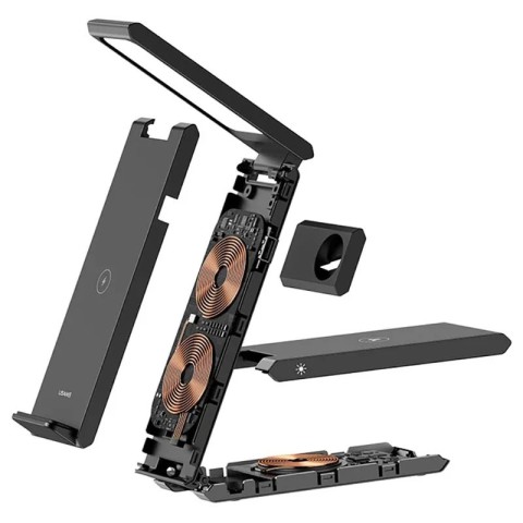 БЗП Usams US-CD181 15W 3in1 with Table Lamp Black