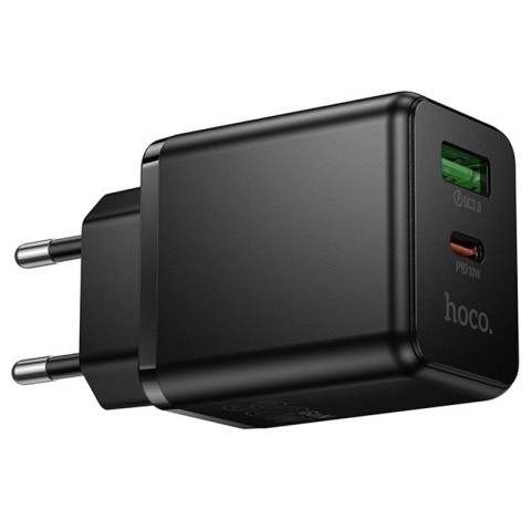 МЗП Hoco C157A Smart PD30W+QC3.0 (1USB-A/1C) Black