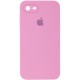 Чохол Silicone Case Square Full Camera Protective (AA) для Apple iPhone 6/6s (4.7") Рожевий / Light pink