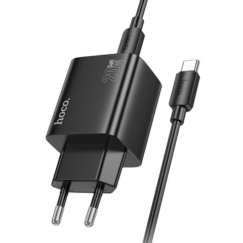 МЗП Hoco N55 Fundador PD20W four-port (2USB-A/2C) + кабель Type-C to Type-C Black