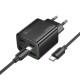 МЗП Hoco N55 Fundador PD20W four-port (2USB-A/2C) + Type-C to Type-C Black