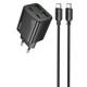 МЗП Hoco N55 Fundador PD20W four-port (2USB-A/2C) + Type-C to Type-C Black