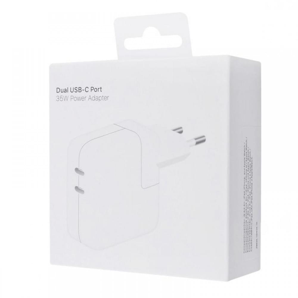 МЗП 35W Dual Power Adapter for Apple (2USB-C) (AAA) (box) White