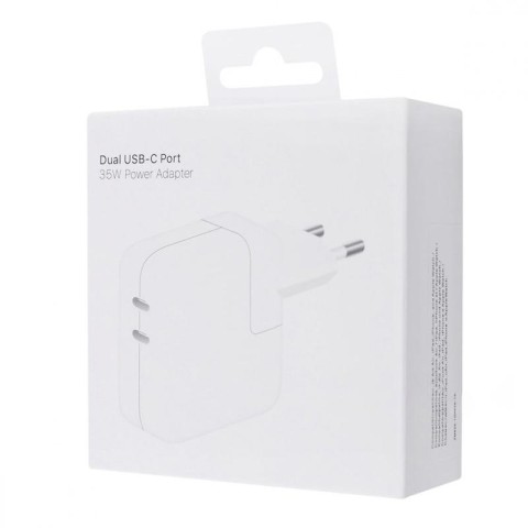 МЗП 35W Dual Power Adapter for Apple (2USB-C) (AAA) (box) White