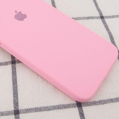 Чохол Silicone Case Square Full Camera Protective (AA) для Apple iPhone 6/6s (4.7") Рожевий / Light pink