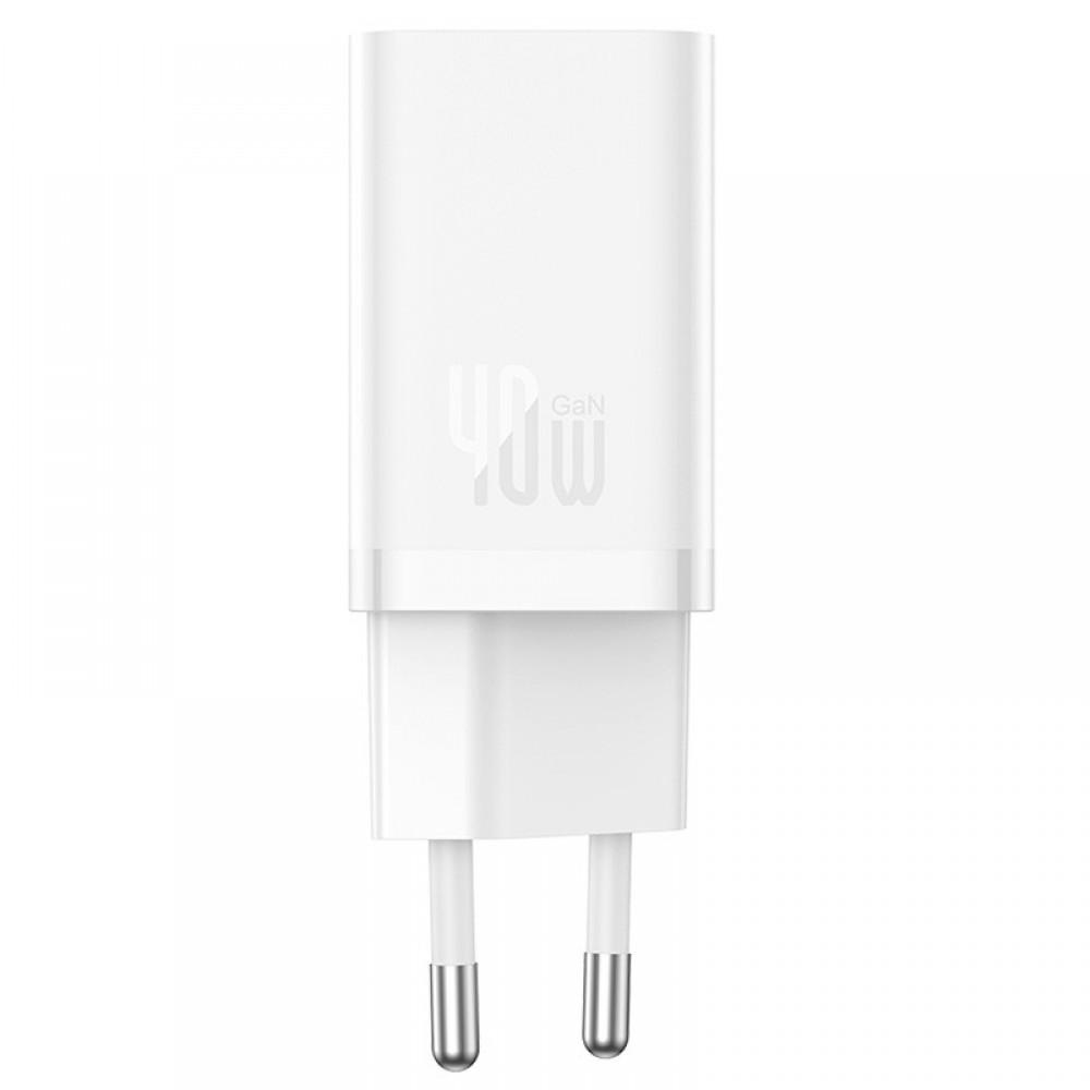 МЗП Baseus GaN5 Pro OS + Type-C to Type-C 40W (CCGP18010) White