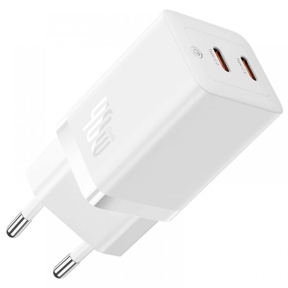 МЗП Baseus GaN5 Pro OS + Type-C to Type-C 40W (CCGP18010) White