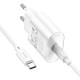 МЗП Hoco C109A Fighter PD20W (1USB-C) + кабель Type-C to Type-C White