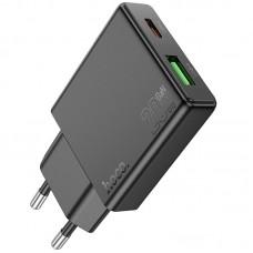 МЗП Hoco N38 Delgado PD20W+QC3.0 (1USB-A/1C) Black