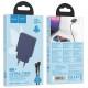 МЗП Hoco N45 Biscuit PD30W+QC3.0 + Type-C to Lightning Titanium blue
