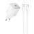 МЗП Hoco N40 Mighty PD20W (1USB-C) + кабель Type-C to Type-C White