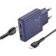 МЗП Hoco N45 Biscuit PD30W+QC3.0 + Type-C to Lightning Titanium blue