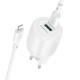 МЗП Borofone BA94A Lustrous PD30W+QC3.0 (1USB-A/1C) + кабель Type-C to Lightning White