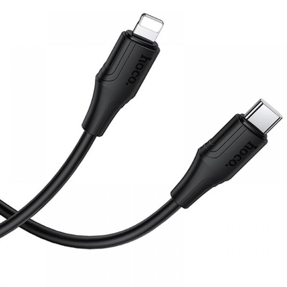 Дата кабель Hoco X124 Bien silicone Type-C to Lightning 27W (1m) Black