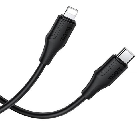 Дата кабель Hoco X124 Bien silicone Type-C to Lightning 27W (1m) Black