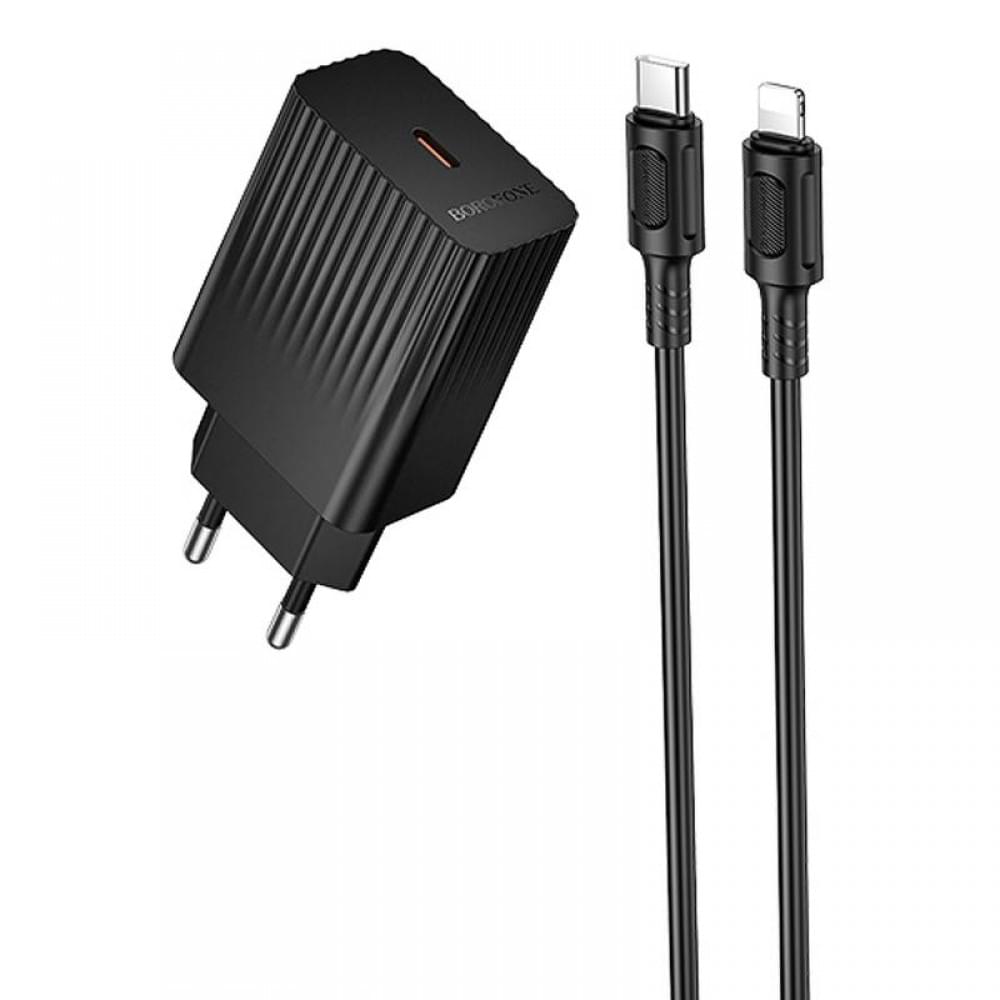 МЗП Borofone BAS73A Source PD20W (1USB-C) + кабель Type-C to Lightning Black