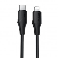Дата кабель Hoco X124 Bien silicone Type-C to Lightning 27W (1m) Black
