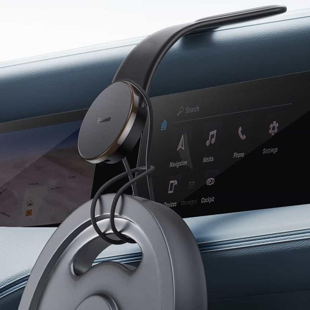 Автотримач Baseus C02 Pro Series Magnetic Wireless Charging Car Mount Cluster (C40156000111-00) Black