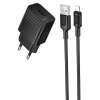 МЗП Borofone BAS71A Source 10.5W (1USB-A) + кабель USB to Lightning Black