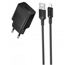 МЗП Borofone BAS71A Source 10.5W (1USB-A) + кабель USB to Lightning Black