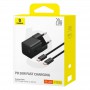 МЗП Baseus GaN5 Fast Charger (mini) 1C 20W + Type-C to Type-C (P10110900113) Cluster Black