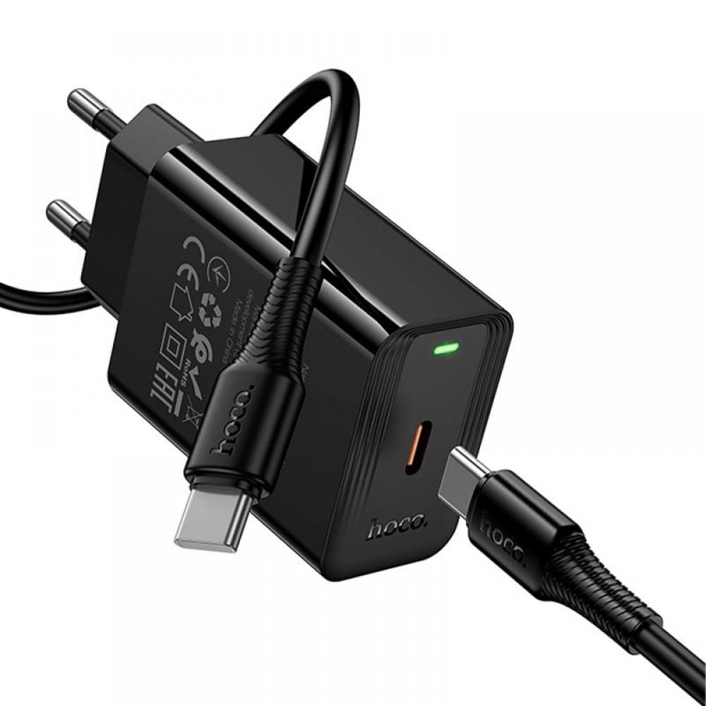 МЗП Hoco CS93A Leader PD20W (1USB-C) + кабель Type-C to Type-C Black