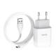 МЗП Hoco C72A Glorious 2.1A (1USB-A) + кабель USB to Type-C Білий