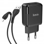 МЗП HOCO N7 (2USB/2,1A) + USB - Lightning Чорний