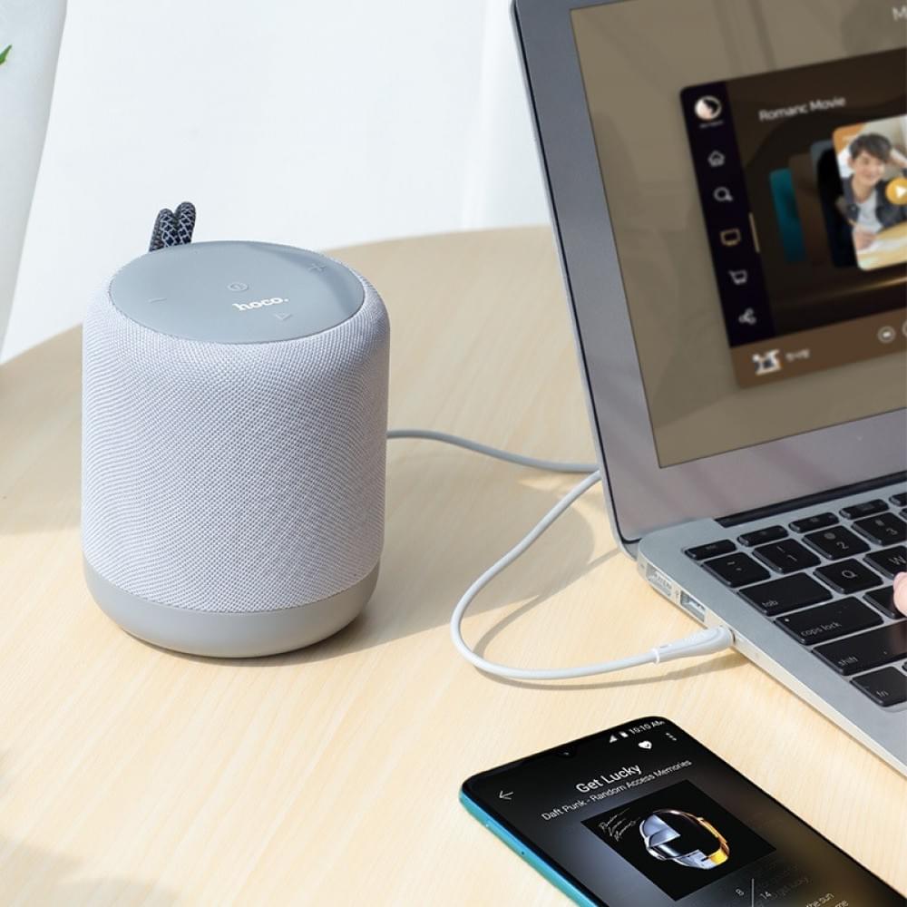 Аудіо кабель Aux Hoco UPA14 (1m) Сірий