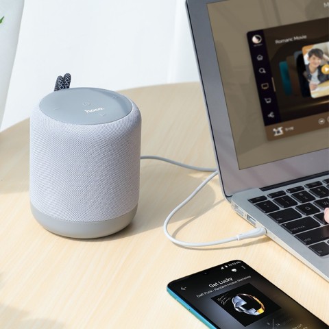 Аудіо кабель Aux Hoco UPA14 (1m) Сірий