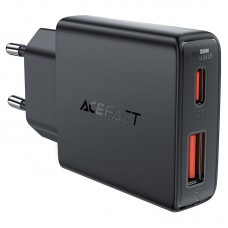 МЗП Acefast A69 PD30W GaN (USB-C+USB-A) Black