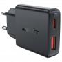 МЗП Acefast A69 PD30W GaN (USB-C+USB-A) Black