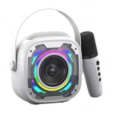 Bluetooth колонка V11 + два мікрофона White