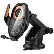 Автотримач з БЗП Hoco HW34 Blue whale 3-axis linkage wireless 15W (center console) Black Автотримач з БЗП Hoco HW34 Blue whale 3-axis linkage wireless 15W (center console) Black