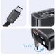 МЗП Usams US-CC296 GaN With Retractable Type-C Cable Xiang Ser. 30W (1USB-A/1C) Black