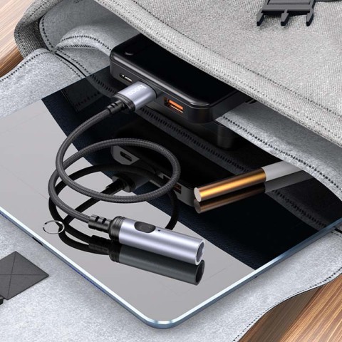 Портативний прикурювач запальничка Hoco UA30 USB Black