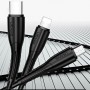 Дата кабель Usams US-SJ367 U35 3in1 USB to Combo 2A (1m) Чорний