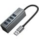 Перехідник HUB Hoco HB1B 4in1 (USB to 4xUSB 3.0) (1m) Metal gray