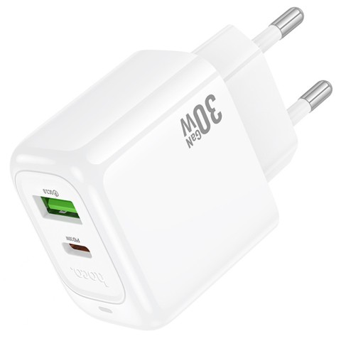 МЗП Hoco CS55A Surplus PD30W+QC3.0 (1USB-A/1C) White