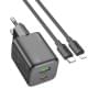 МЗП Hoco N41 Almighty PD20W+QC3.0 (1USB-A/1C) + кабель Type-C to Lightning Black