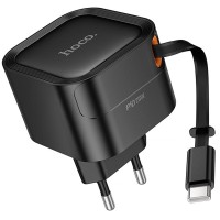 МЗП Hoco C153A Changer With Retractable Cable Type-C PD20W Black