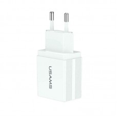 МЗП USAMS US-CC090 T24 2.1A Dual USB Travel Charger （EU） Білий