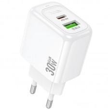 МЗП Hoco CS55A Surplus PD30W+QC3.0 (1USB-A/1C) White