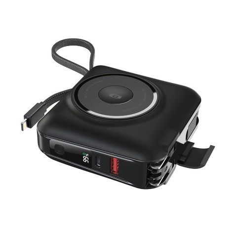Портативний ЗП Power Bank WIWU Wi-P051 6 in 1 PD45W з БЗП+iWatch 15000 mAh Black