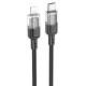 Дата кабель Hoco U129 Spirit Transparent Type-C to Lightning 27W (1.2m) Black