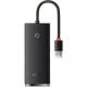 Перехідник HUB Baseus Lite Series 4in1 (USB-A to USB3.0*4) (0.25m) (WKQX03) Black