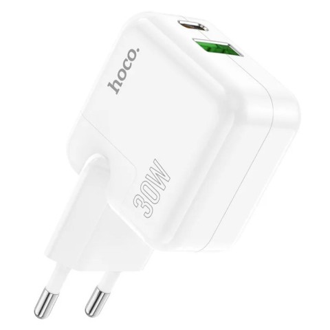 МЗП Hoco C111A PD 30W+QC3.0 (1USB-A/1C) White