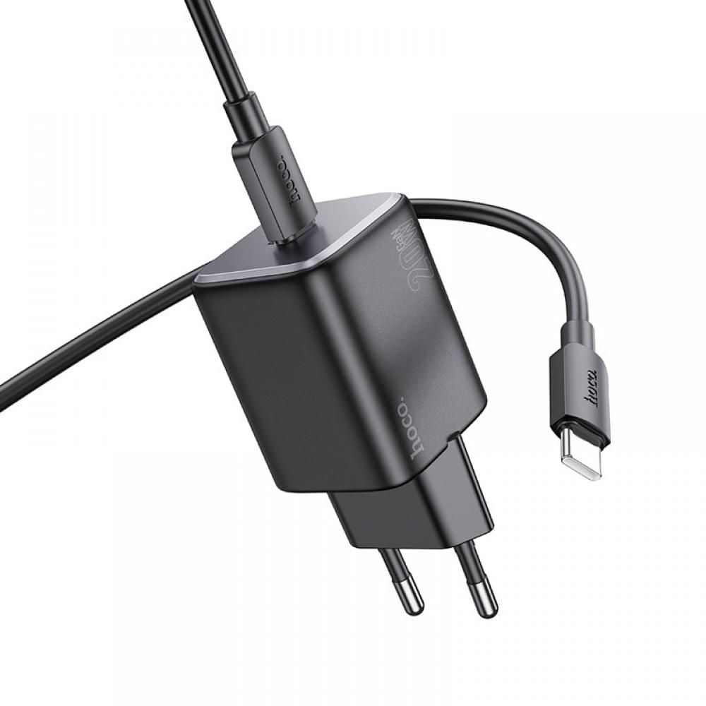 МЗП Hoco N40 Mighty PD20W (1USB-C) + кабель Type-C to Type-C Black
