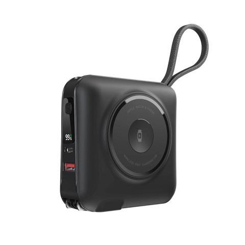 Портативний ЗП Power Bank WIWU Wi-P051 6 in 1 PD45W з БЗП+iWatch 15000 mAh Black